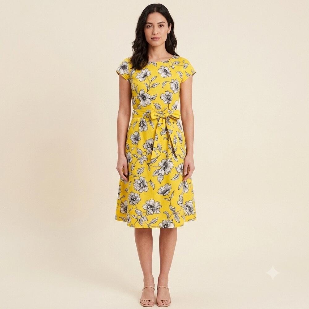 272-Pukavt Belted Dress size L